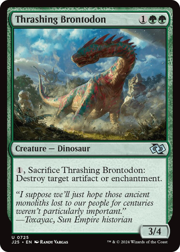 Image for Thrashing Brontodon (725) (J25) - Magic: The Gathering