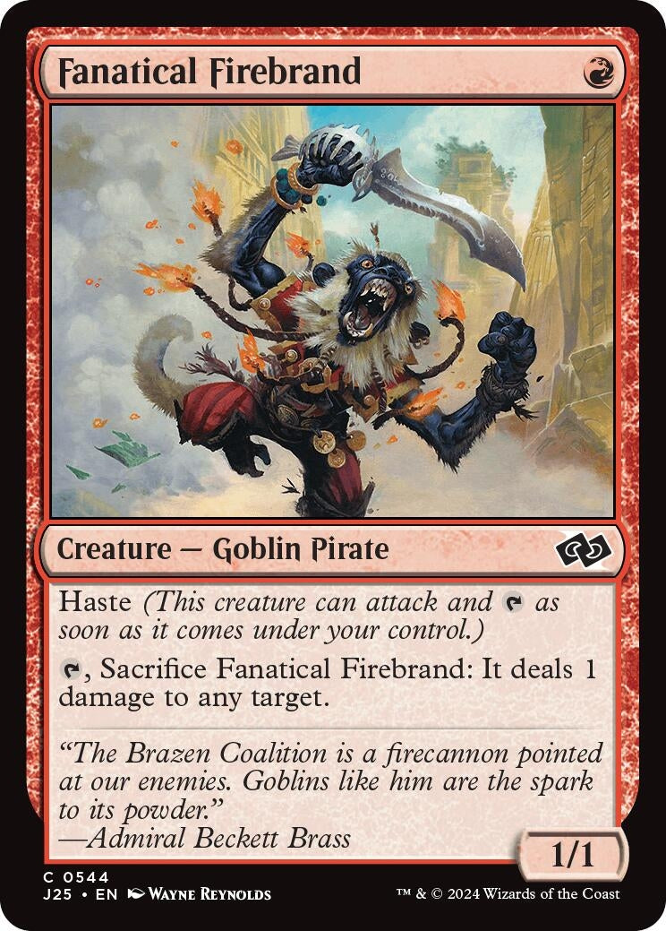 Image for Fanatical Firebrand (544) (J25) - Magic: The Gathering