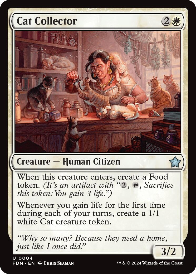 Image for Cat Collector (4) (FDN) - Magic: The Gathering