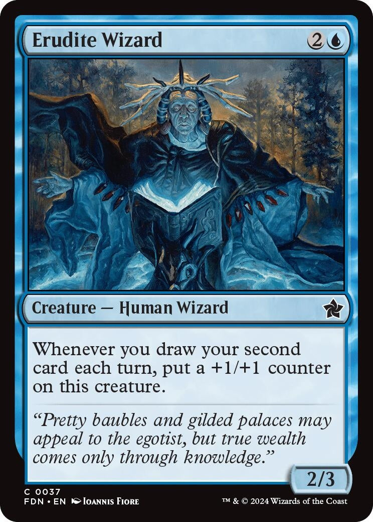 Image for Erudite Wizard (37) (FDN) - Magic: The Gathering