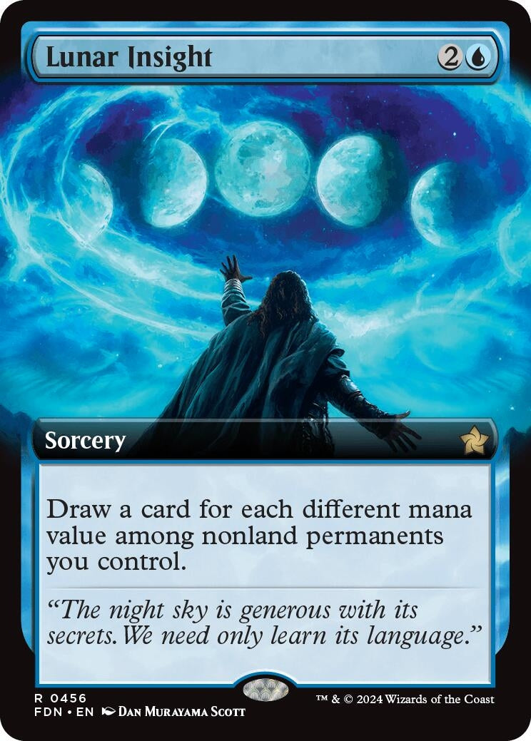 Image for Lunar Insight (Extended Art) (456) (FDN) - Magic: The Gathering