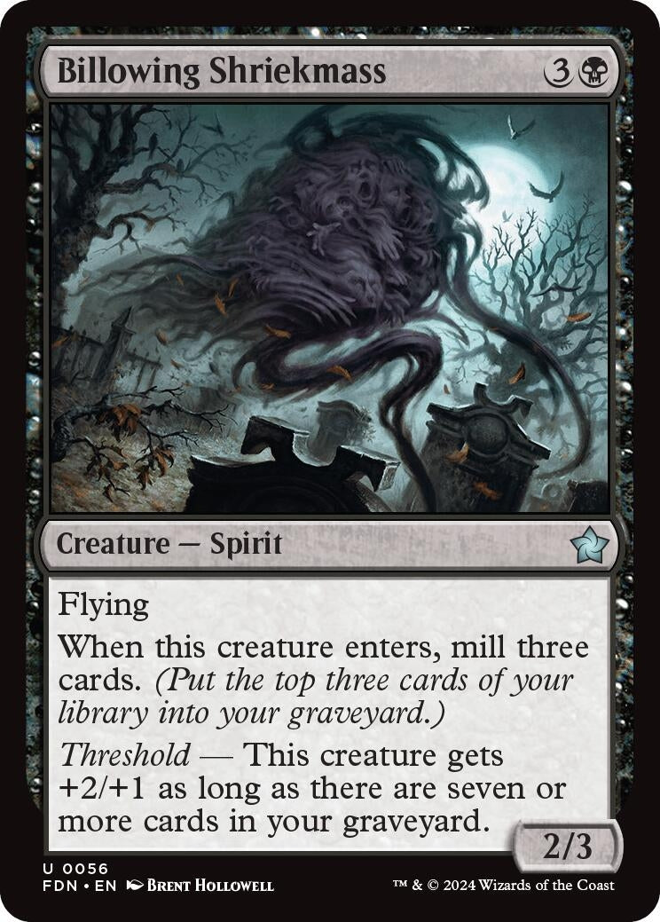 Image for Billowing Shriekmass (56) (FDN) - Magic: The Gathering