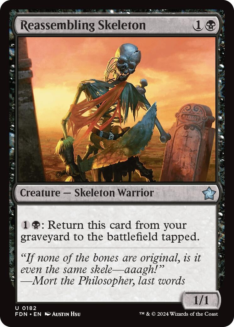 Image for Reassembling Skeleton (182) (FDN) - Magic: The Gathering