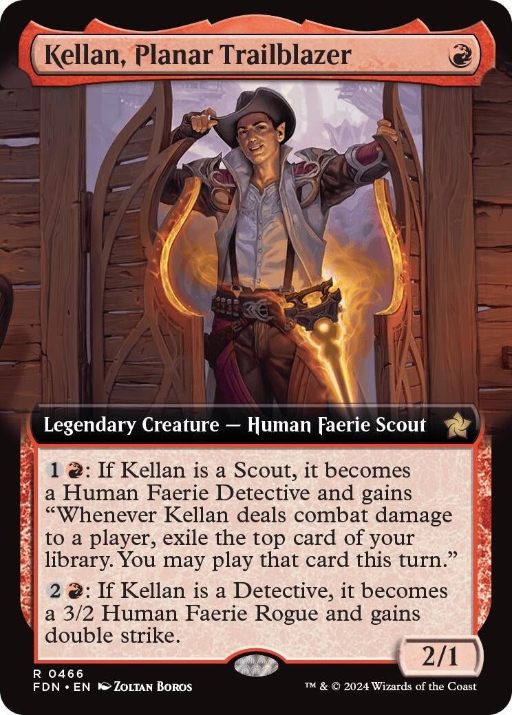 Image for Kellan, Planar Trailblazer (Extended Art) (466) (FDN) - Magic: The Gathering
