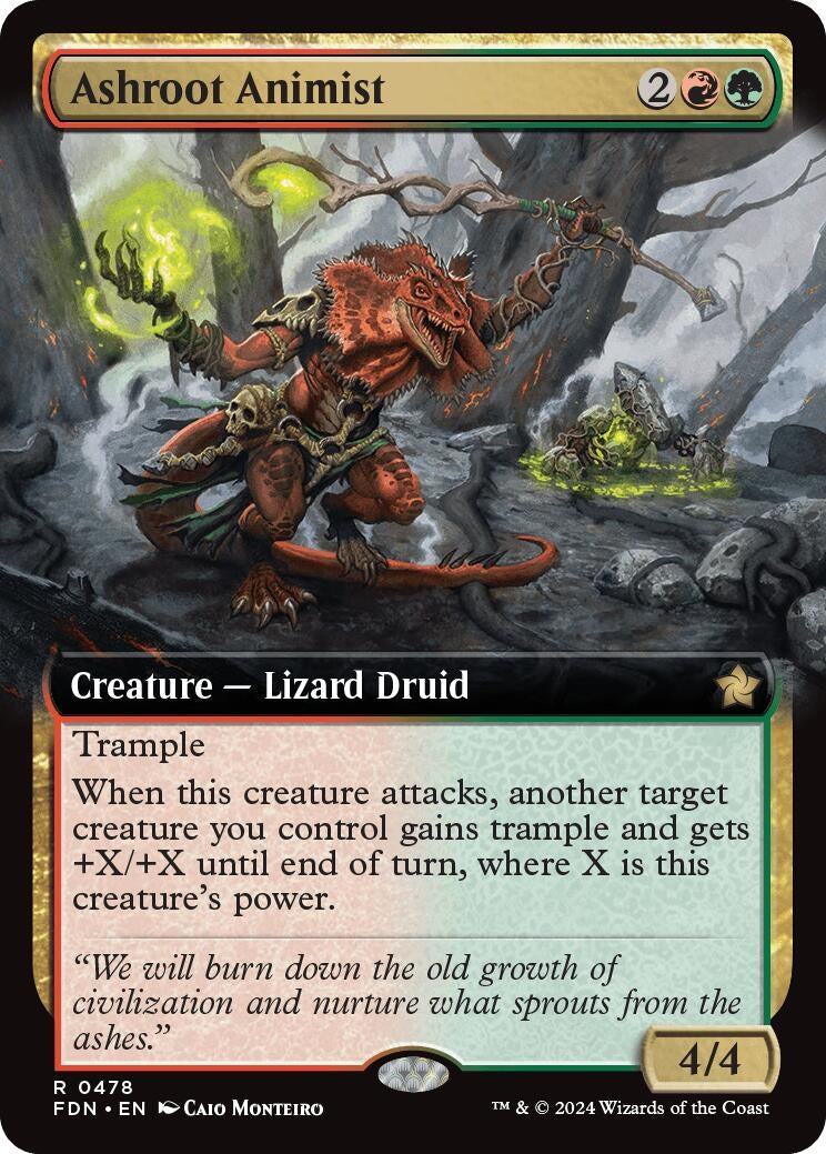 Image for Ashroot Animist (Extended Art) (478) (FDN) - Magic: The Gathering