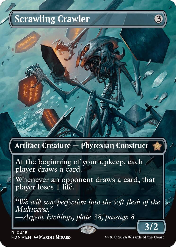 Image for Scrawling Crawler (Borderless) (Mana Foil) (415) (FDN) - Magic: The Gathering