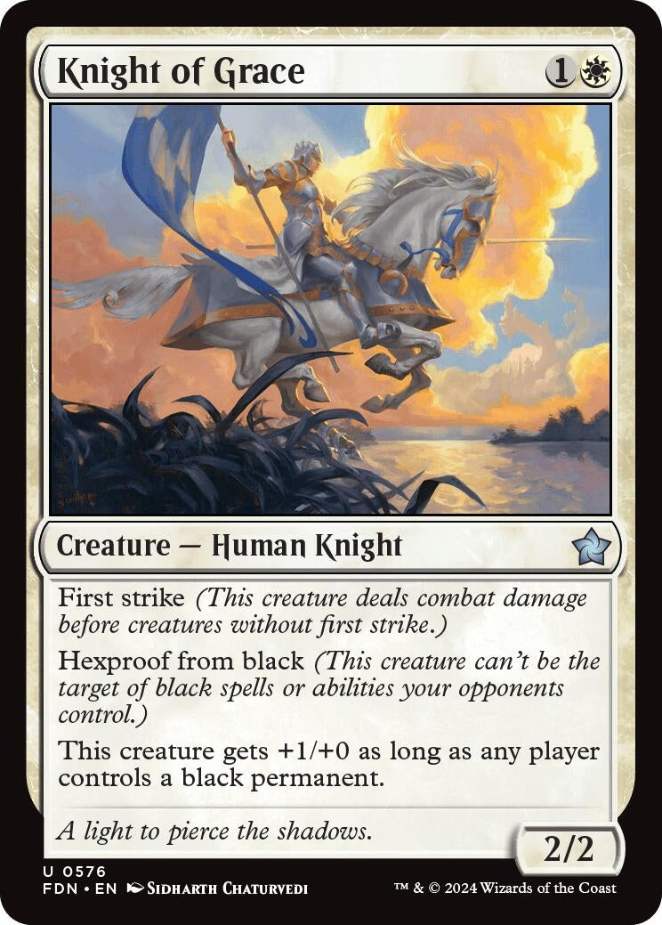 Image for Knight of Grace (576) (FDN) - Magic: The Gathering
