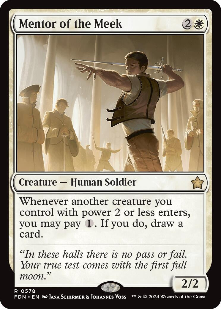 Image for Mentor of the Meek (578) (FDN) - Magic: The Gathering