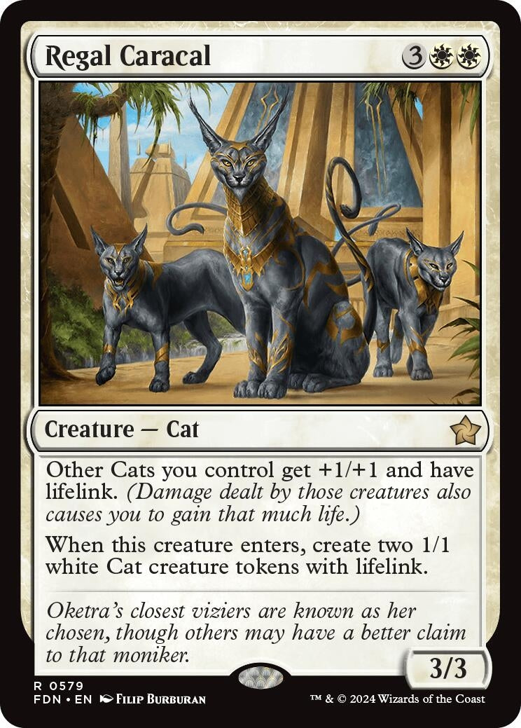 Image for Regal Caracal (579) (FDN) - Magic: The Gathering