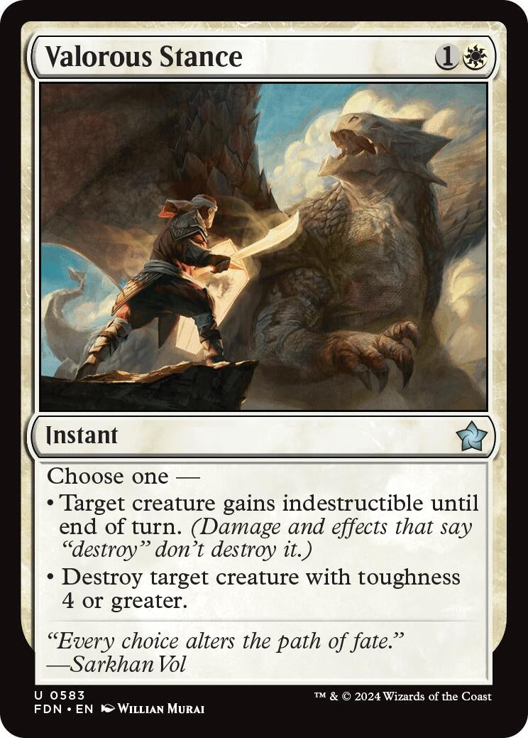 Image for Valorous Stance (583) (FDN) - Magic: The Gathering
