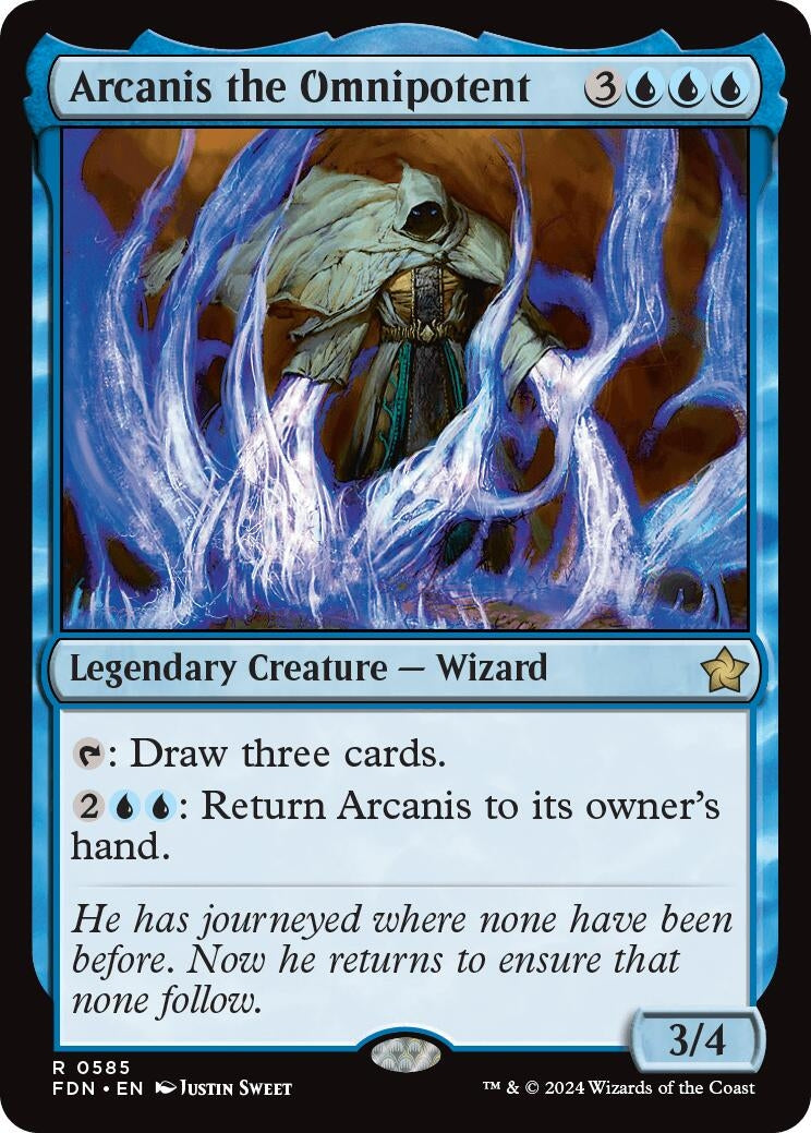 Image for Arcanis the Omnipotent (0585) (585) (FDN) - Magic: The Gathering