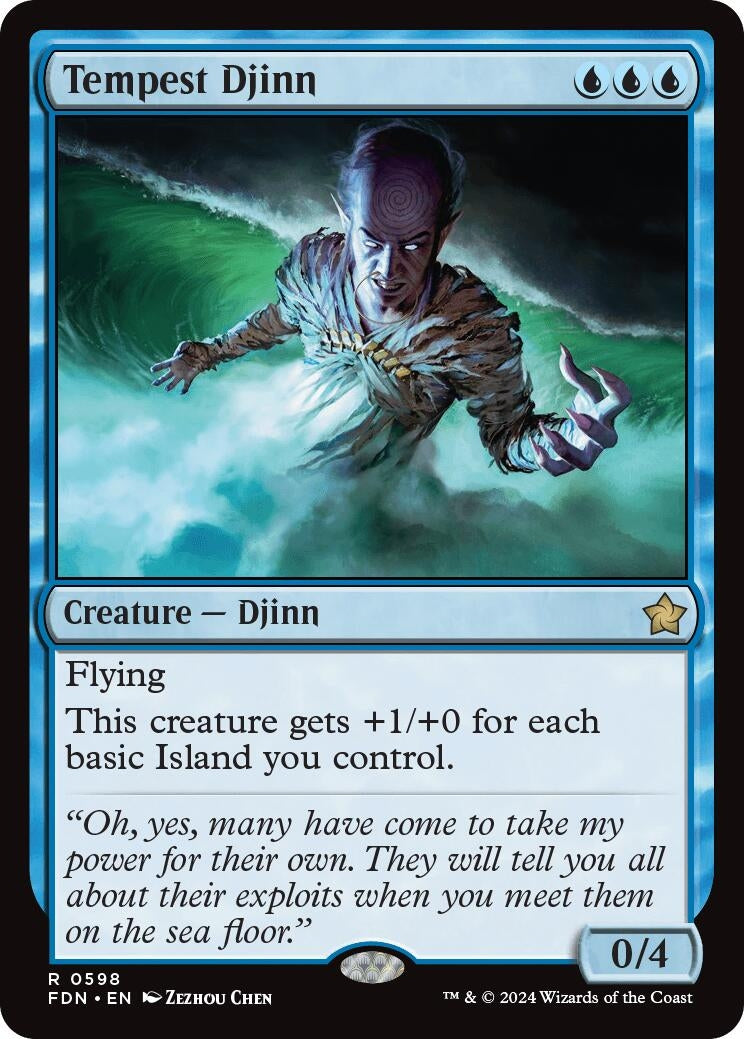Image for Tempest Djinn (0598) (598) (FDN) - Magic: The Gathering