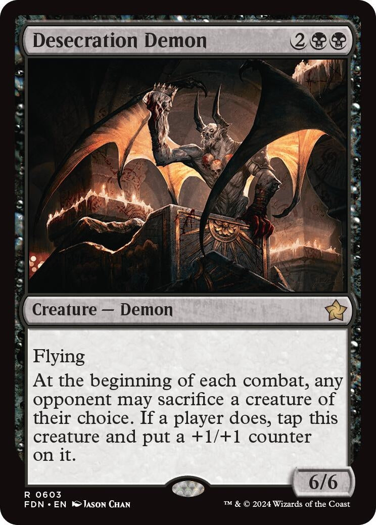 Image for Desecration Demon (603) (FDN) - Magic: The Gathering