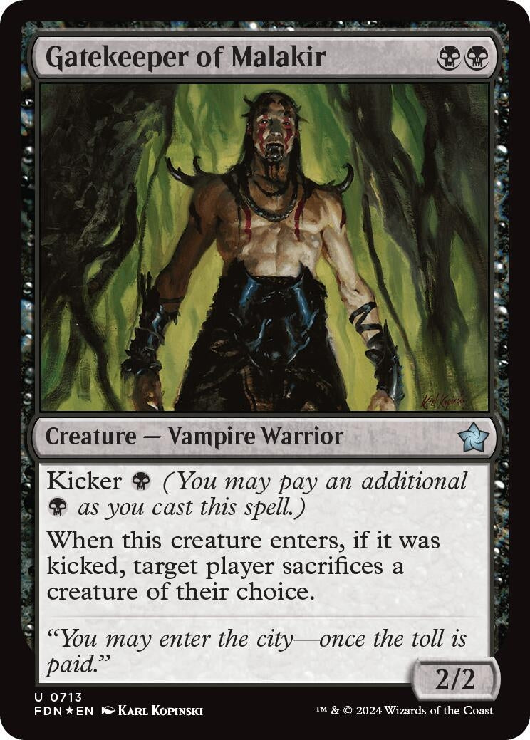 Image for Gatekeeper of Malakir (0713) (713) (FDN) - Magic: The Gathering