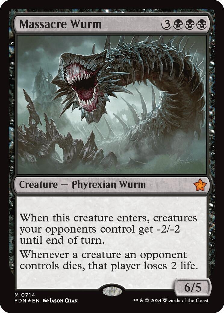 Image for Massacre Wurm (0714) (714) (FDN) - Magic: The Gathering