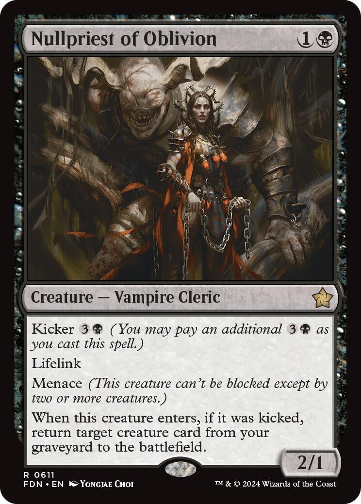 Image for Nullpriest of Oblivion (611) (FDN) - Magic: The Gathering