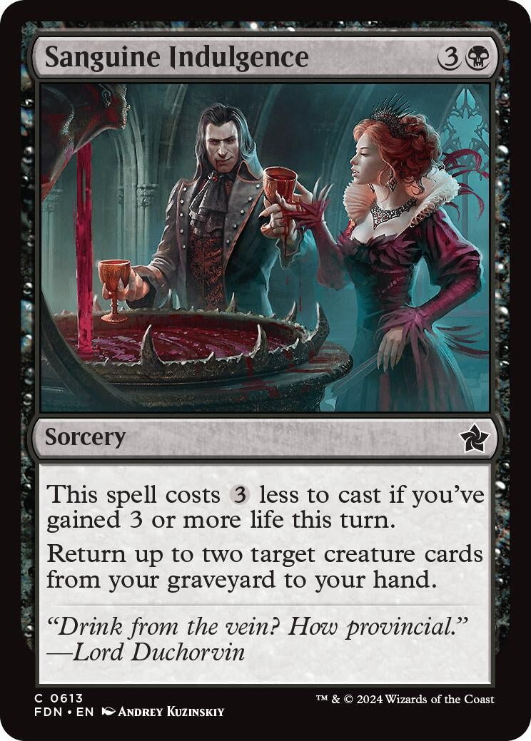 Image for Sanguine Indulgence (613) (FDN) - Magic: The Gathering