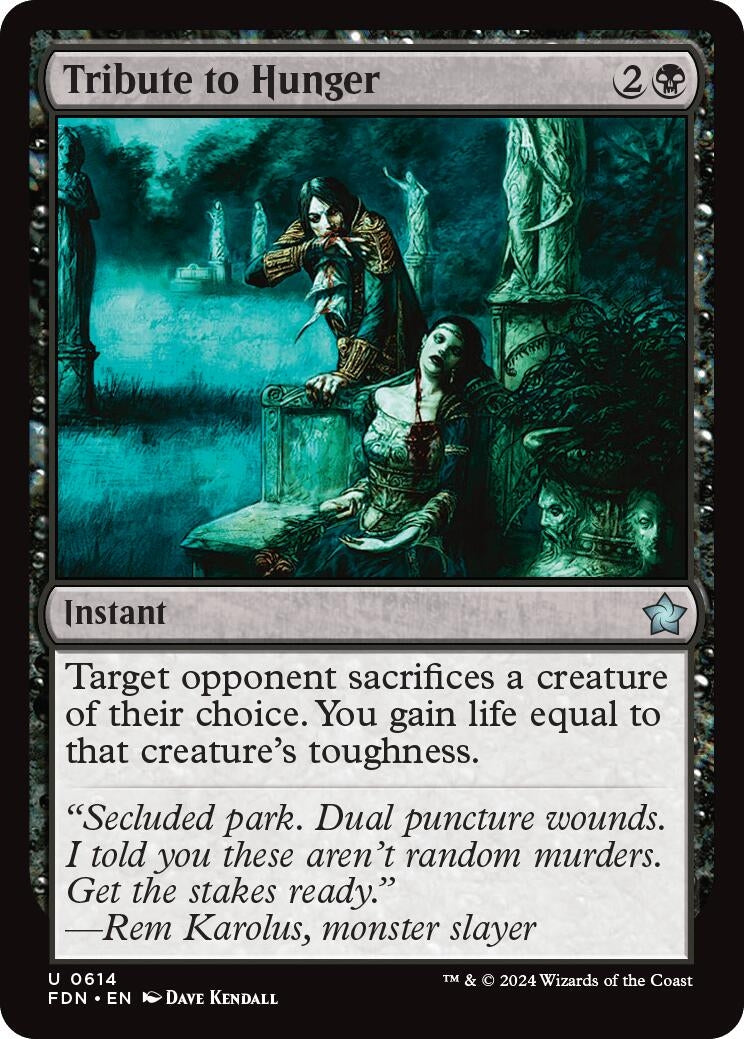 Image for Tribute to Hunger (614) (FDN) - Magic: The Gathering