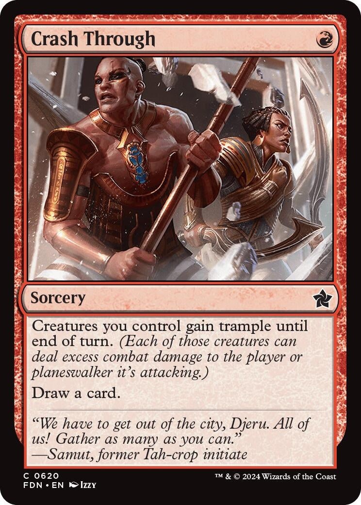 Image for Crash Through (620) (FDN) - Magic: The Gathering