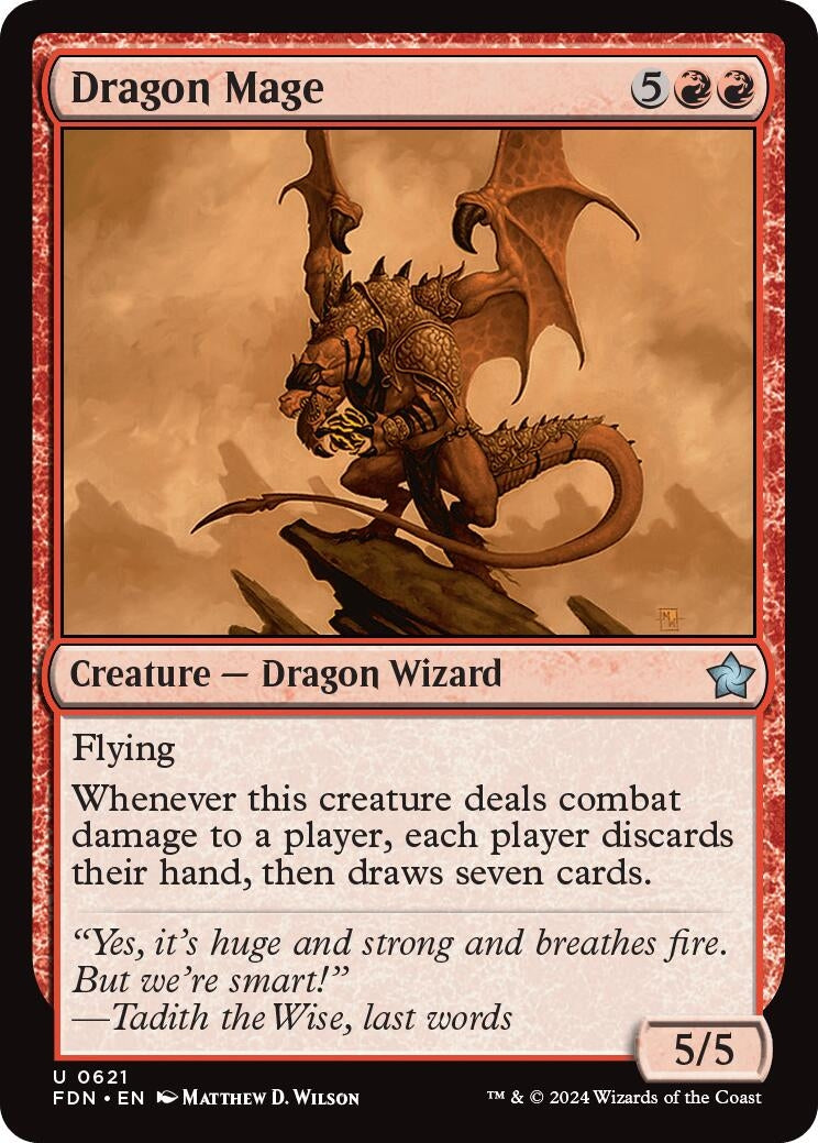 Image for Dragon Mage (621) (FDN) - Magic: The Gathering