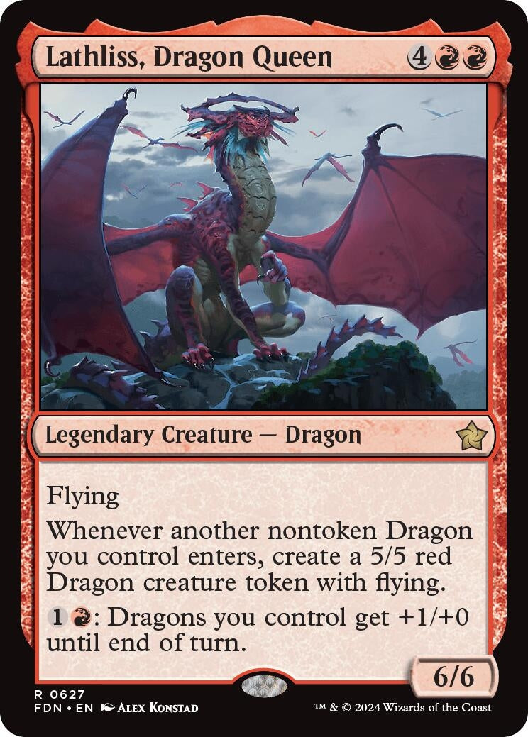 Image for Lathliss, Dragon Queen (627) (FDN) - Magic: The Gathering