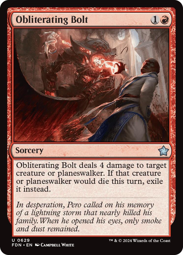 Image for Obliterating Bolt (629) (FDN) - Magic: The Gathering