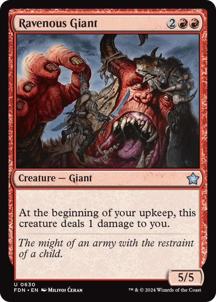 Image for Ravenous Giant (630) (FDN) - Magic: The Gathering