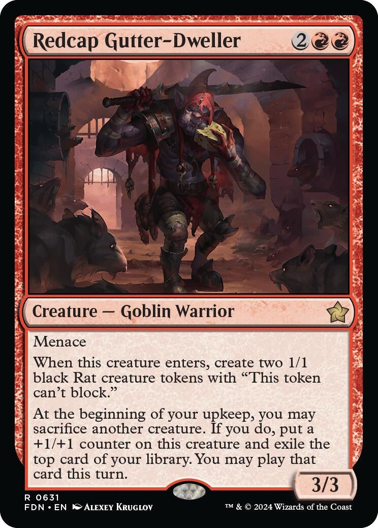 Image for Redcap Gutter-Dweller (631) (FDN) - Magic: The Gathering