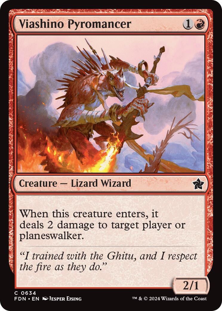 Image for Viashino Pyromancer (634) (FDN) - Magic: The Gathering