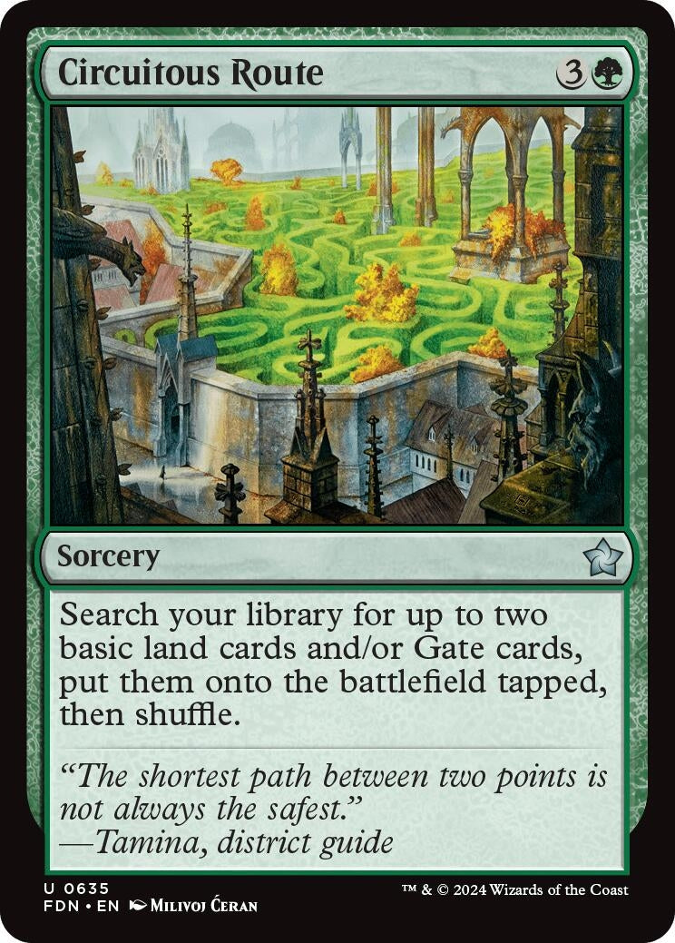 Image for Circuitous Route (635) (FDN) - Magic: The Gathering