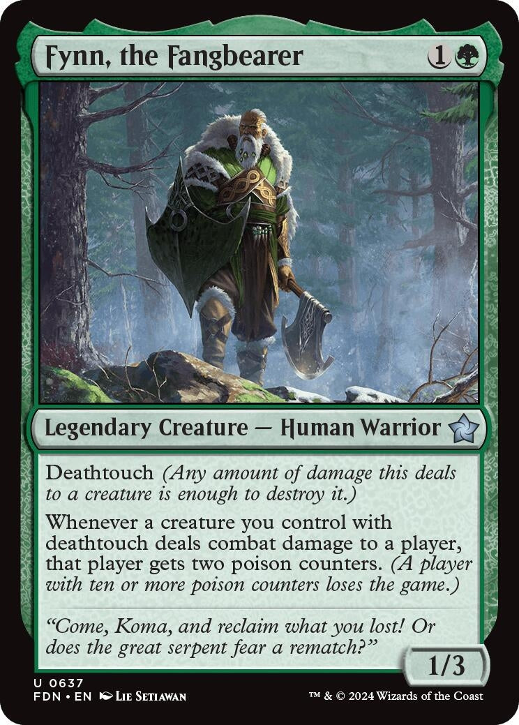 Image for Fynn, the Fangbearer (637) (FDN) - Magic: The Gathering