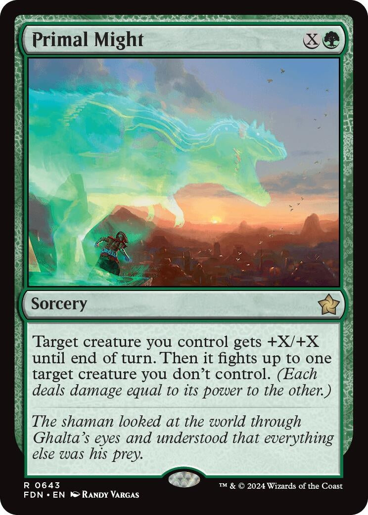 Image for Primal Might (0643) (643) (FDN) - Magic: The Gathering