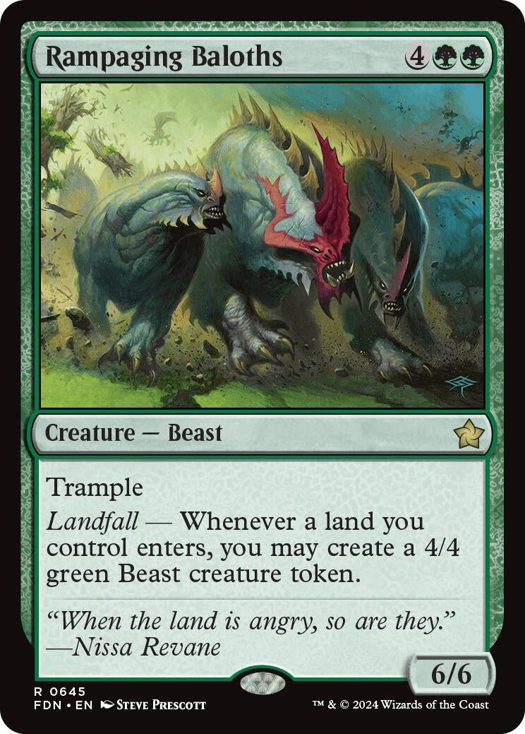 Image for Rampaging Baloths (645) (FDN) - Magic: The Gathering