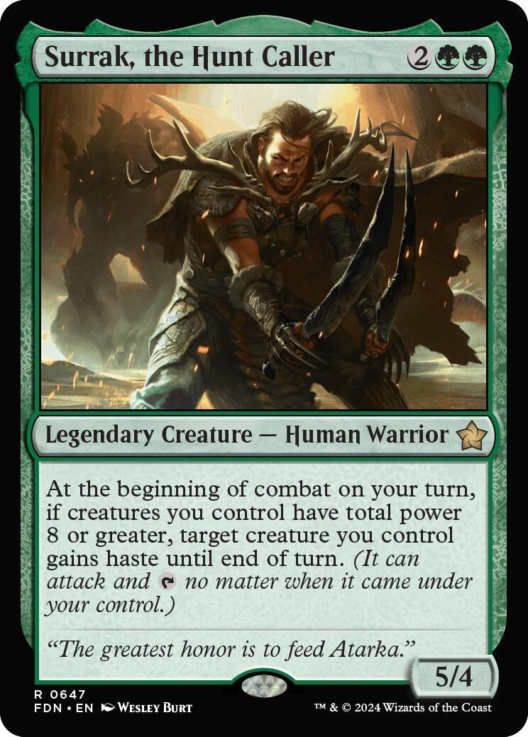 Image for Surrak, the Hunt Caller (0647) (647) (FDN) - Magic: The Gathering
