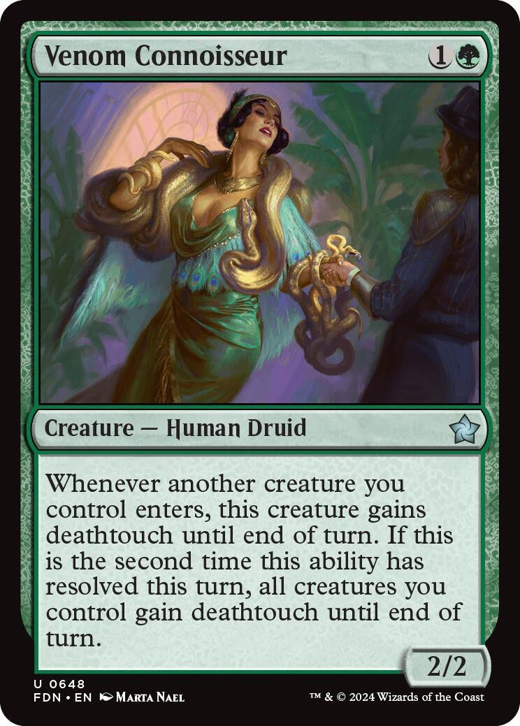 Image for Venom Connoisseur (648) (FDN) - Magic: The Gathering