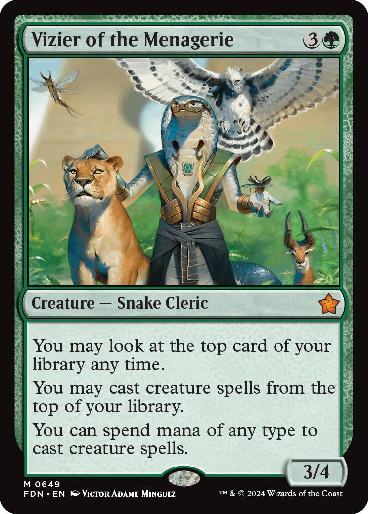 Image for Vizier of the Menagerie (0649) (649) (FDN) - Magic: The Gathering