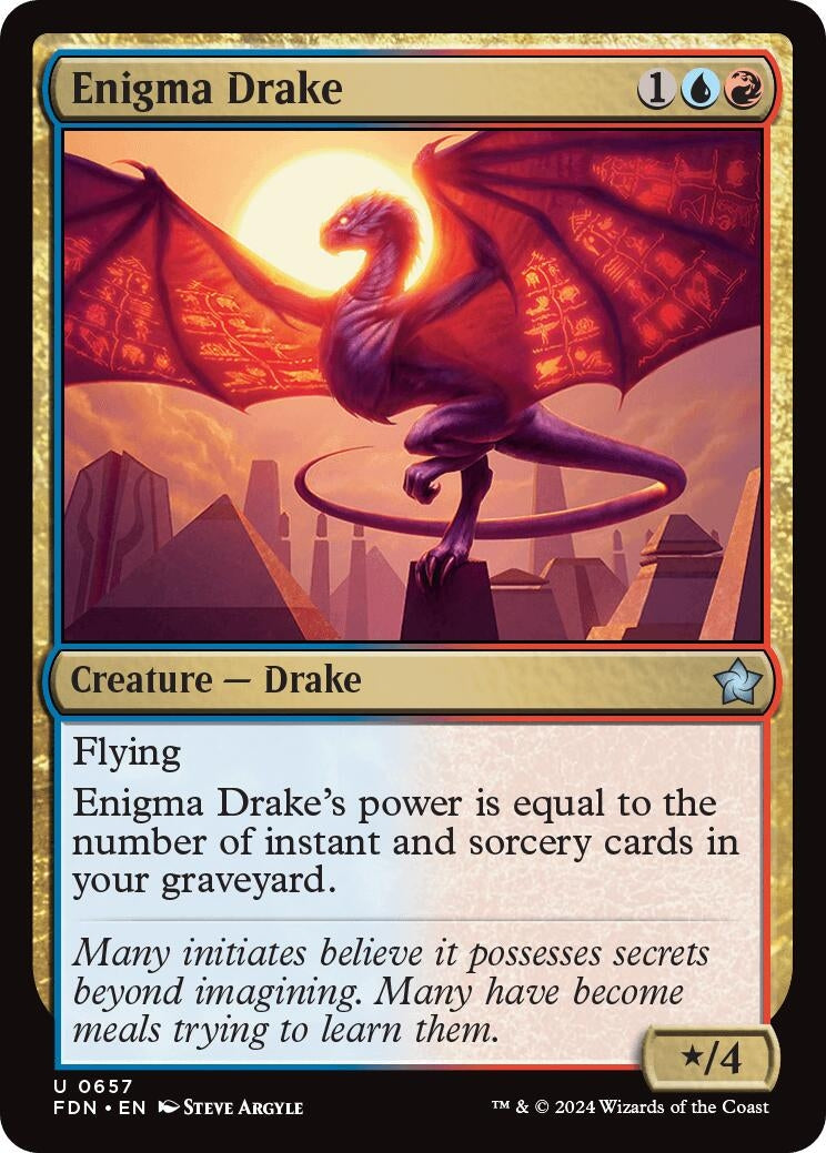 Image for Enigma Drake (657) (FDN) - Magic: The Gathering