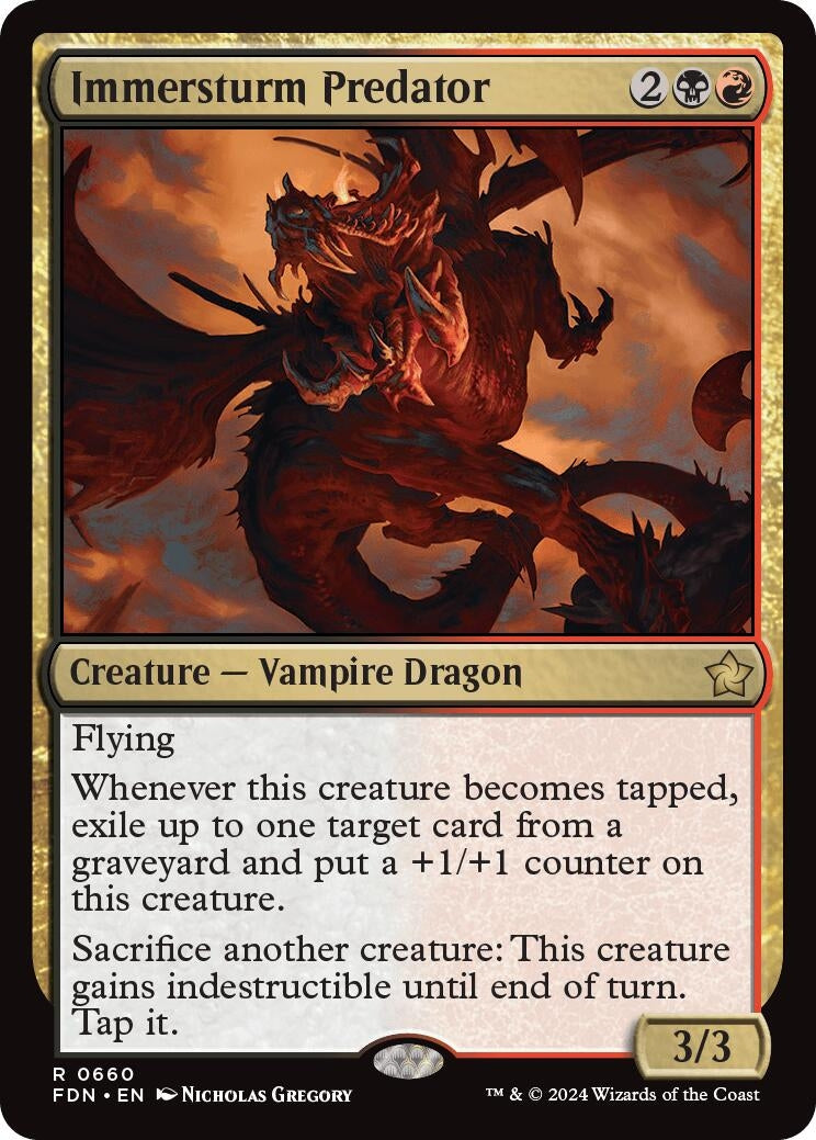 Image for Immersturm Predator (660) (FDN) - Magic: The Gathering