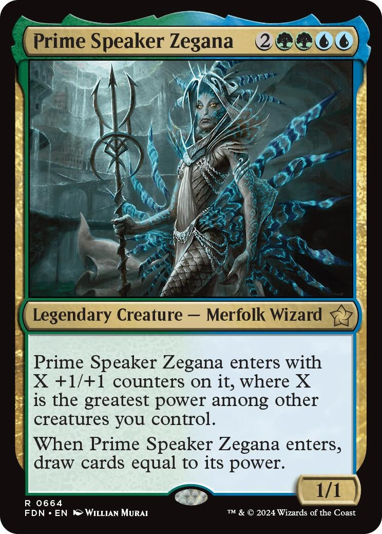 Image for Prime Speaker Zegana (664) (FDN) - Magic: The Gathering