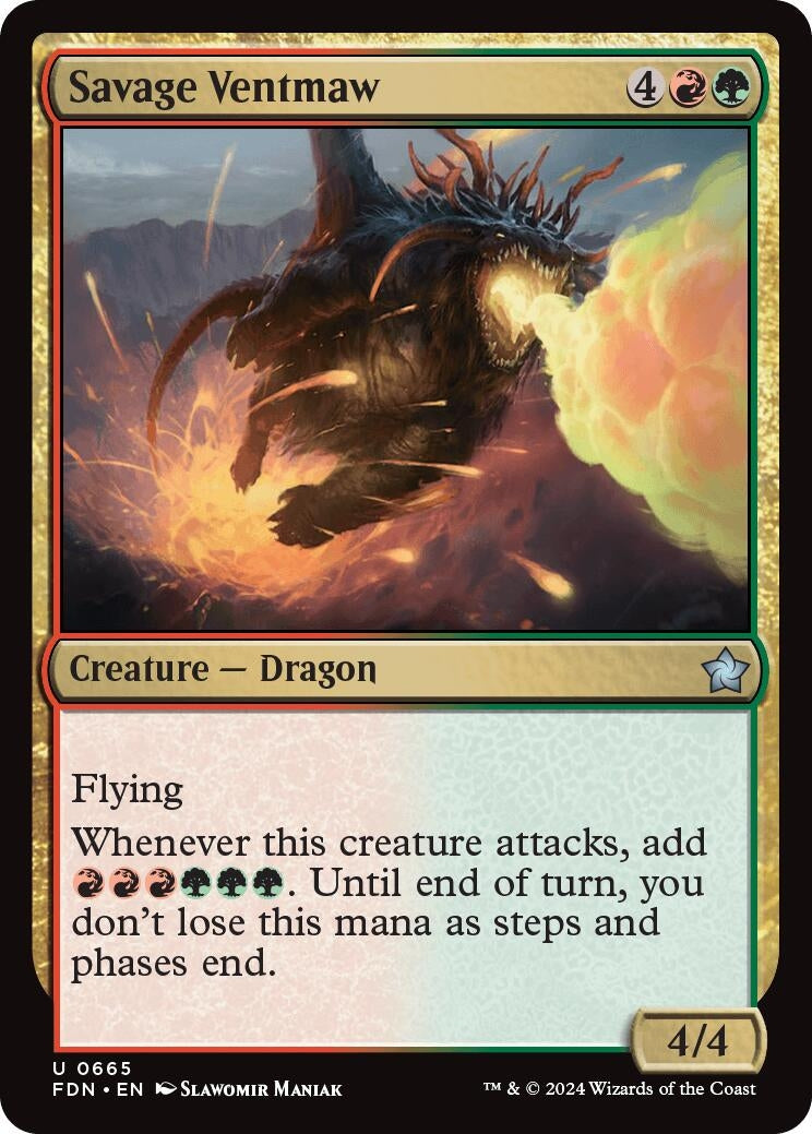 Image for Savage Ventmaw (665) (FDN) - Magic: The Gathering