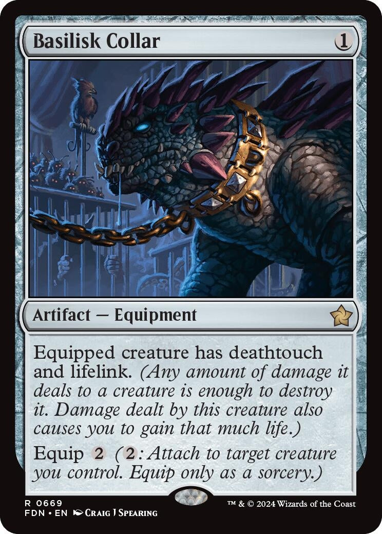 Image for Basilisk Collar (669) (FDN) - Magic: The Gathering