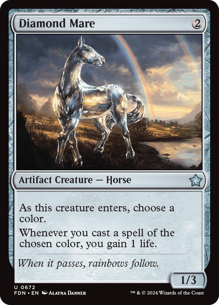 Image for Diamond Mare (0672) (672) (FDN) - Magic: The Gathering