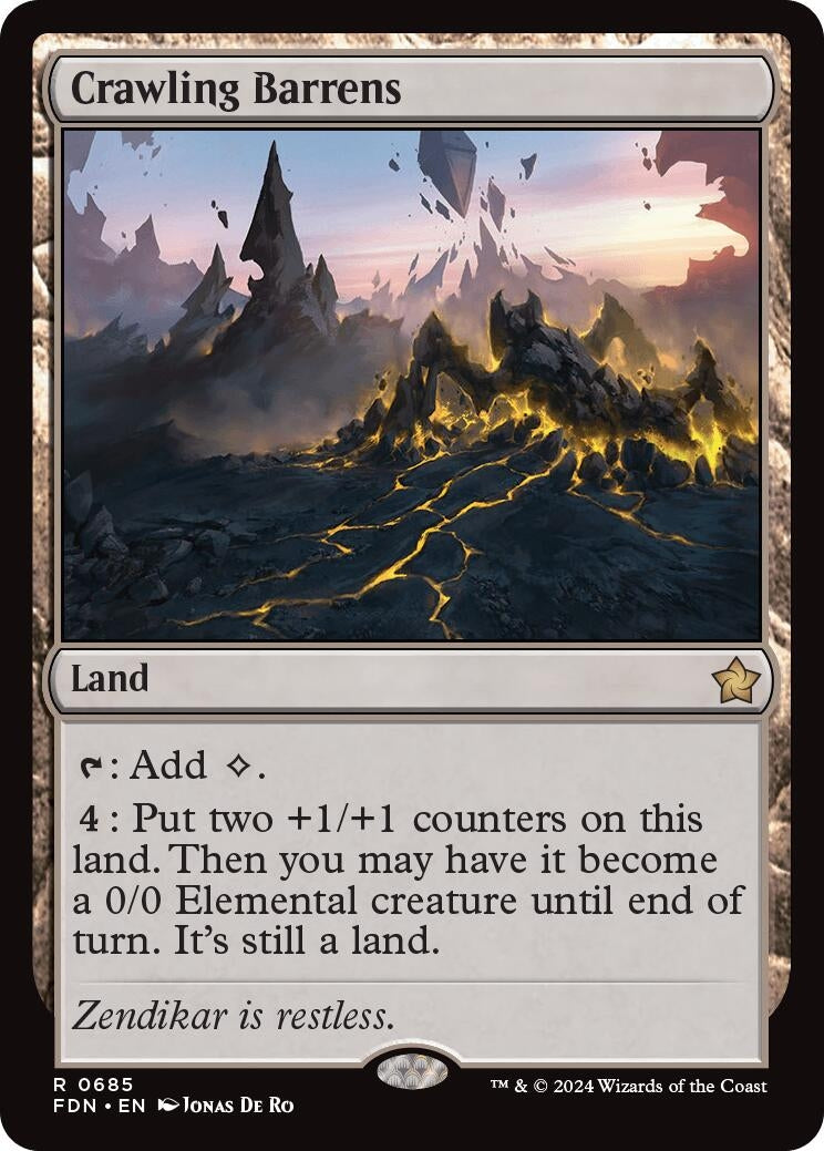 Image for Crawling Barrens (685) (FDN) - Magic: The Gathering