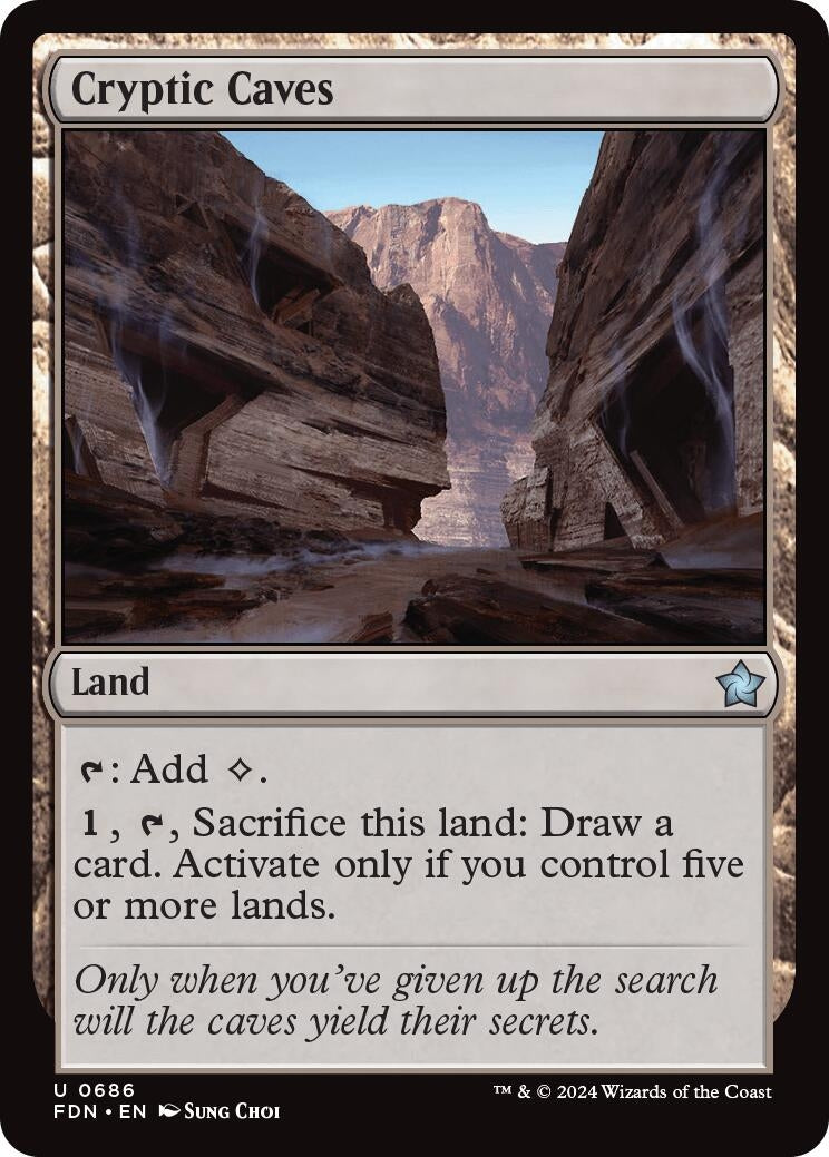 Image for Cryptic Caves (0686) (686) (FDN) - Magic: The Gathering
