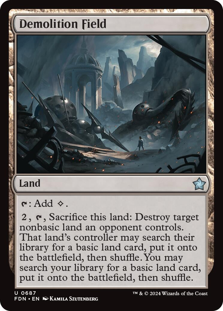 Image for Demolition Field (687) (FDN) - Magic: The Gathering