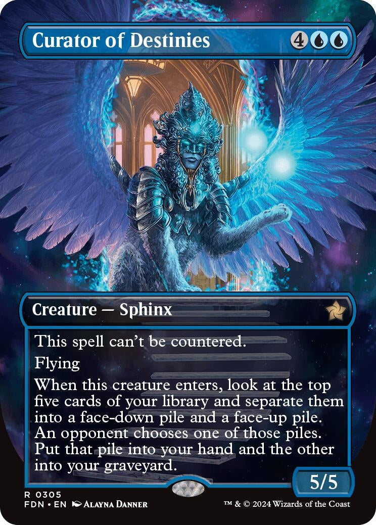 Image for Curator of Destinies (Borderless) (305) (FDN) - Magic: The Gathering