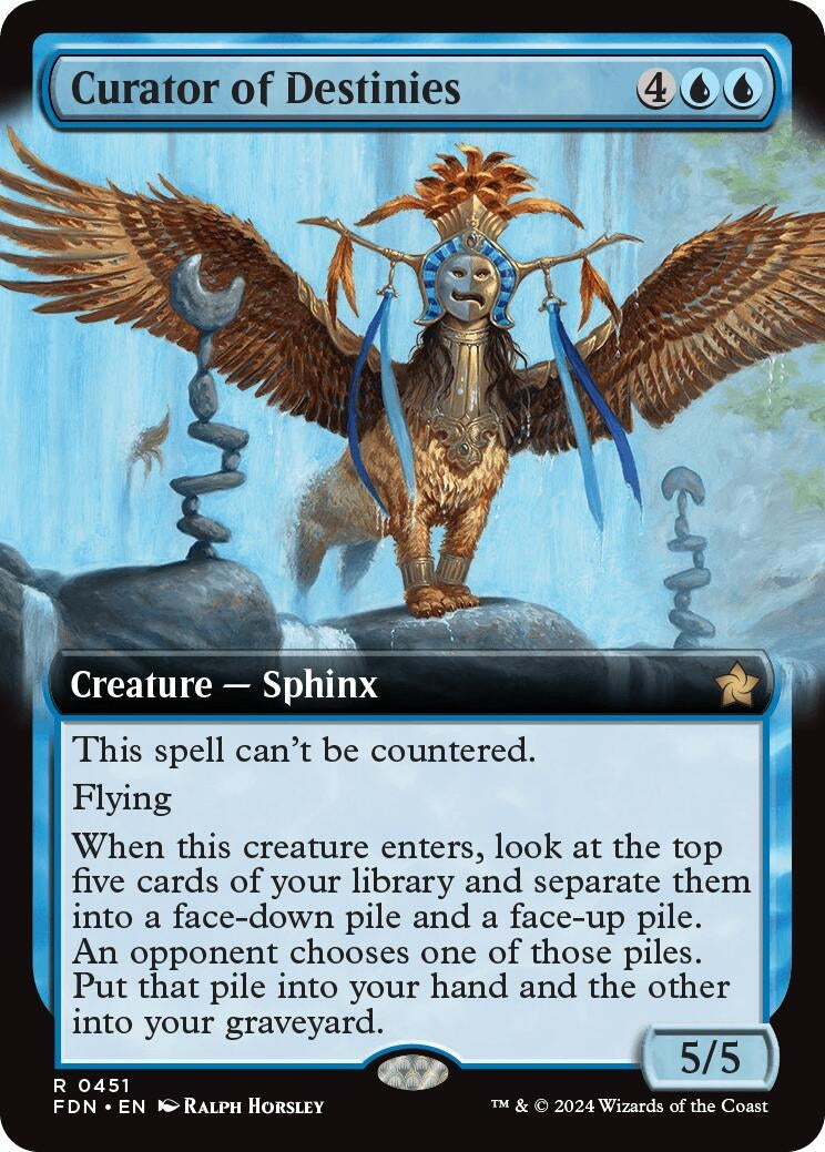 Image for Curator of Destinies (Extended Art) (451) (FDN) - Magic: The Gathering