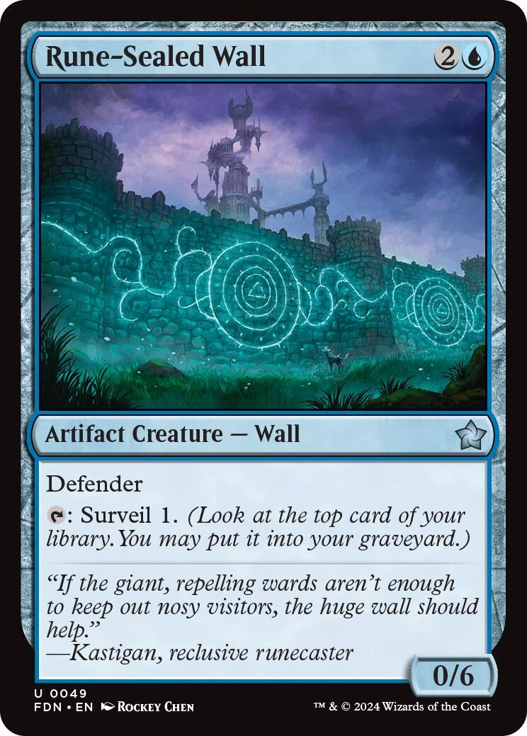 Image for Rune-Sealed Wall (0049) (49) (FDN) - Magic: The Gathering