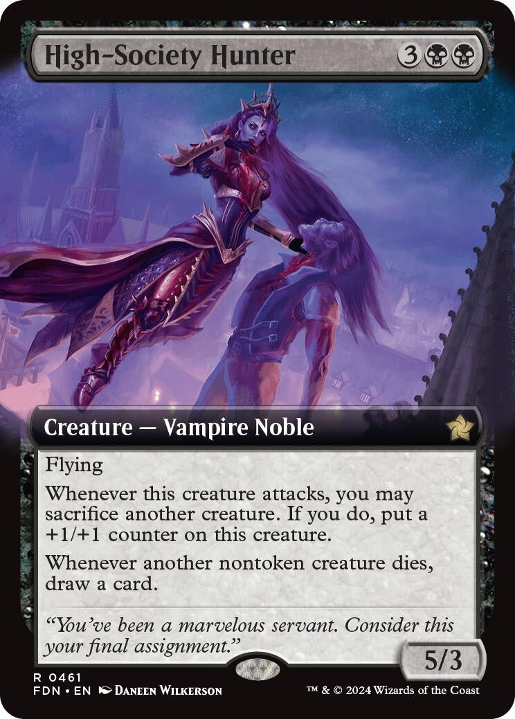 Image for High-Society Hunter (Extended Art) (461) (FDN) - Magic: The Gathering