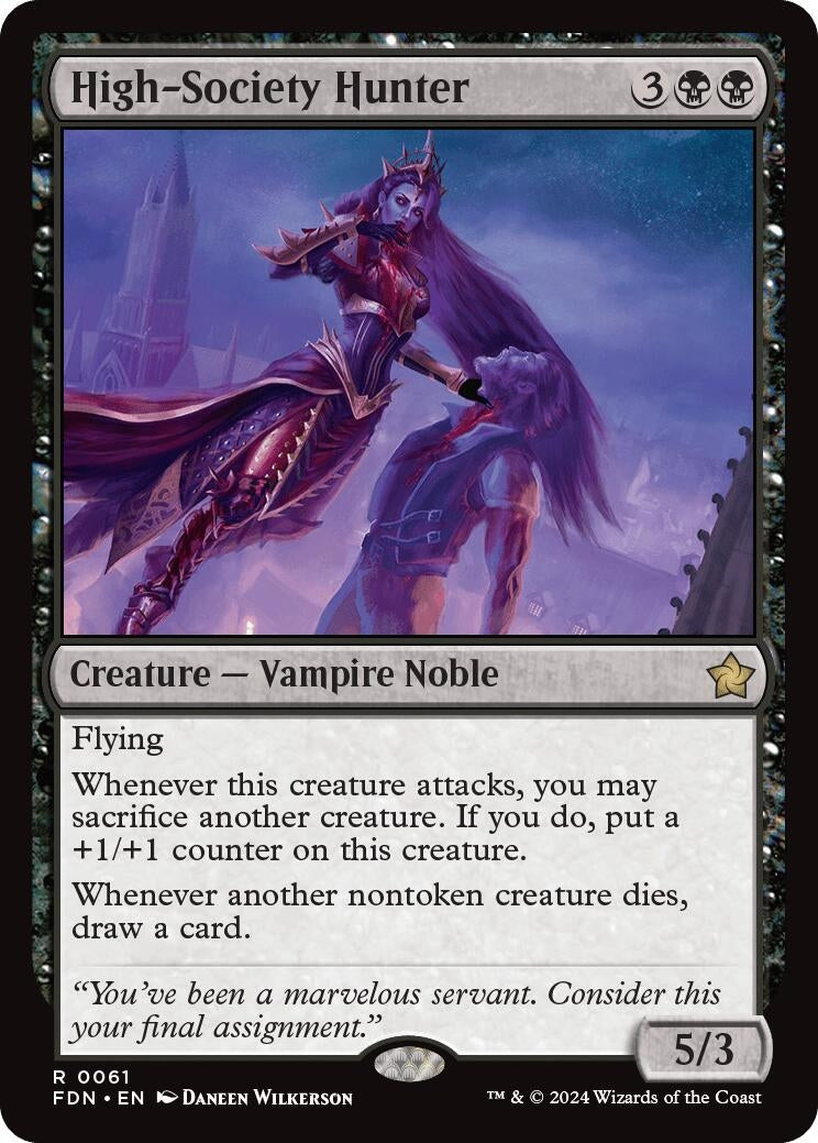 Image for High-Society Hunter (61) (FDN) - Magic: The Gathering